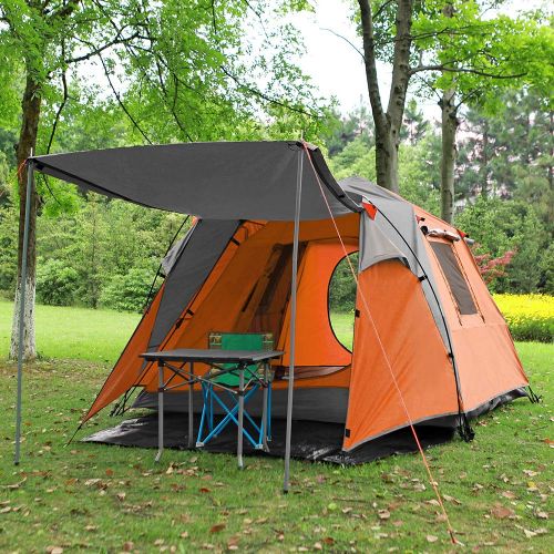  Skylink Family Camping Tent with Instant Setup - 4 Door Pop up Tent for 4-6 Person