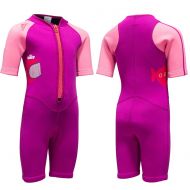 Skyone Kids Wetsuit Neoprene Shorty Swimsuit 2MM One Piece Swimming Suit for Girls Boys Youth Teen, Full Body Long Sleeve Surfing Suit Thermal UV for Snorkeling Scuba Diving Fishing