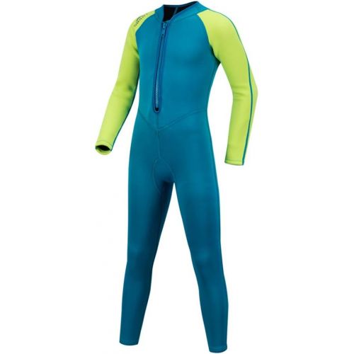  Skyone Kids Warm Wetsuit Neoprene Full Body Swimsuit Thermal Long Sleeve 2MM for Girls Boys Teens, One Piece Shorty Swimming Suit UV for Surfing Scuba Diving Snorkeling Fishing