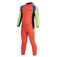 Skyone Neoprene Kids Wetsuit for Boys Girls 2.5MM One Piece Full Body Long Sleeve Swimsuit, UV Protection Keep Warm for Scuba Diving Snorkeling Swimming Fishing