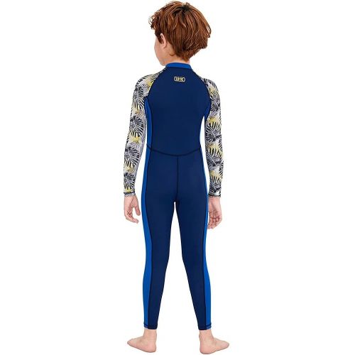  Skyone Kids Full Body Swimsuit for Girls Boys Rash Guard Long Sleeve Wetsuit Skin One Piece Children Swimwear,Quick Dry Water Sports