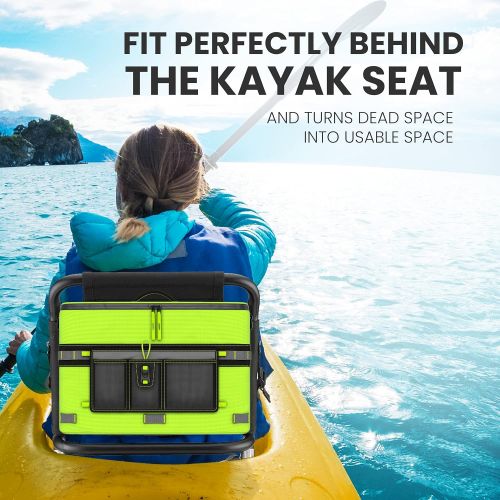  Skywin Kayak Cooler Behind Seat - Waterproof Kayak Seat Back Cooler for Kayaks - Compatible with Lawn-Chair Style Seats, Kayak Accessories Stores Drinks and Keeps Them Cool All Day