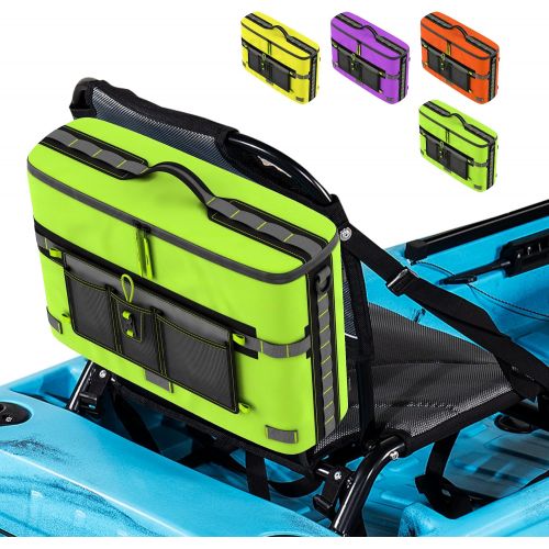  Skywin Kayak Cooler Behind Seat - Waterproof Kayak Seat Back Cooler for Kayaks - Compatible with Lawn-Chair Style Seats, Kayak Accessories Stores Drinks and Keeps Them Cool All Day