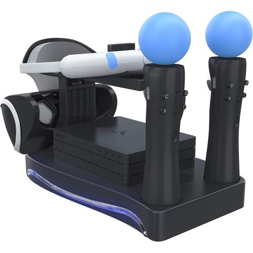  [아마존베스트]Skywin PSVR Stand - Charge, Showcase, and Display Your PS4 VR Headset and Processor - Compatible with Playstation 4 PSVR - Showcase and Move Controller Charging Station