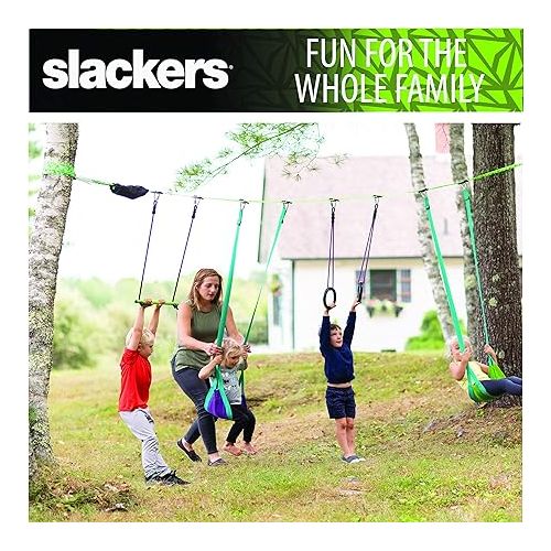  slackers Swing Line - Turn Healthy Trees Into The Perfect Backyard Swingset - slackers Tree Swing Line Kit - Great Tree Swing Addition to Any Yard - Recommended for Ages 3+