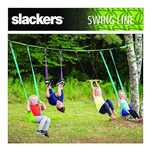  slackers Swing Line - Turn Healthy Trees Into The Perfect Backyard Swingset - slackers Tree Swing Line Kit - Great Tree Swing Addition to Any Yard - Recommended for Ages 3+