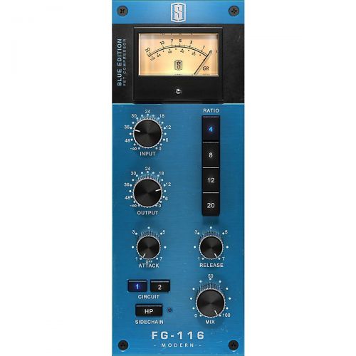  Slate Digital},description:NOTE: This product requires an iLok 2 for authorizationThe FG-116 Blue Series features two digital FET compressor plug-ins that embody the detailed circu