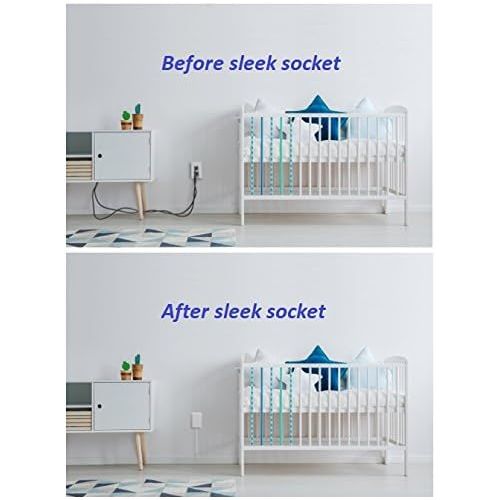  [아마존베스트]Sleek socket Childproofing Wall Plate with 3-Outlet Extension Cord, 9 Feet