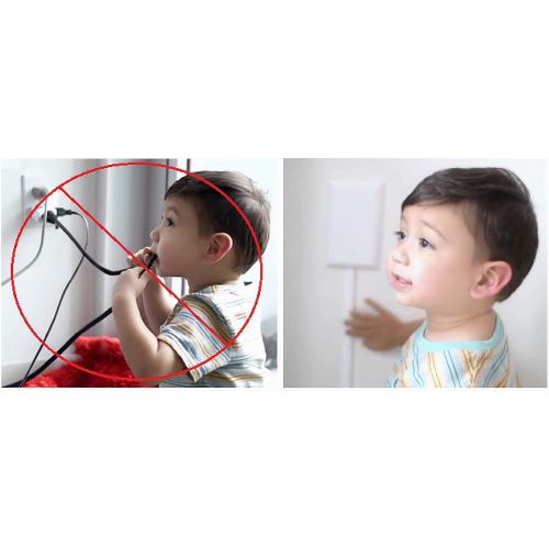 [아마존베스트]Sleek socket Childproofing Wall Plate with 3-Outlet Extension Cord, 9 Feet