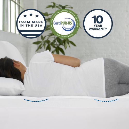  Sleep Innovations 2.5 in. Gel Memory Foam Mattress Topper with Cover