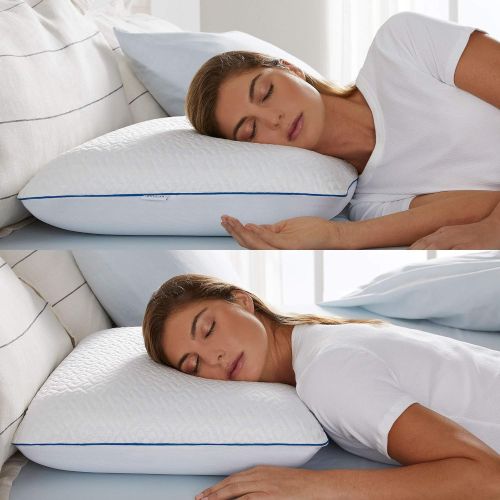  Sleep Innovations Forever Cool Gel Memory Foam Pillow with Cooling Cover, Made in The USA with a 5-Year Warranty - Standard Size