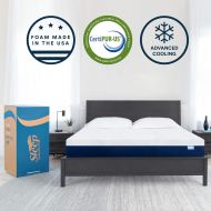 Sleep Innovations Marley 12-inch Cooling Gel Memory Foam Mattress Bed in a Box, Made in The USA, 10-Year Warranty, King, White