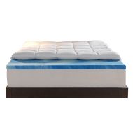 Sleep Innovations Gel Memory Foam 4-inch Dual Layer Mattress Topper, Made in the USA with a 10-Year Warranty - Twin Size