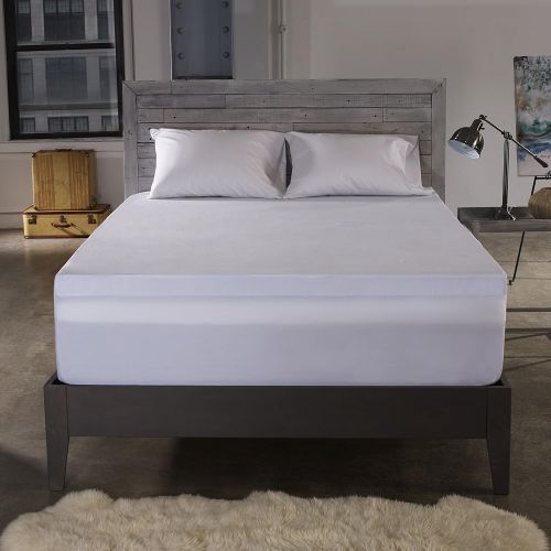  Sleep Innovations 2.5-inch Gel Memory Foam Mattress Topper with 100% Cotton Cover, Made in The USA with a 10-Year Warranty - Twin Size