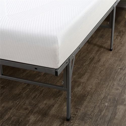  Sleep Master 6-Inch Memory Foam Mattress and Easy To Assemble Smart Platform Metal Bed Frame, Twin