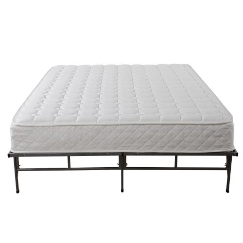  Sleep Master 8 Coil Mattress and Easy to Assemble Smart Platform Metal Bed Frame, Twin