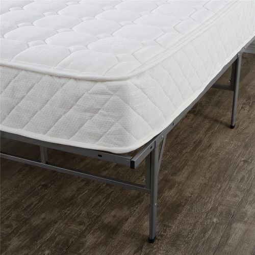  Sleep Master 8 Coil Mattress and Easy to Assemble Smart Platform Metal Bed Frame, Twin