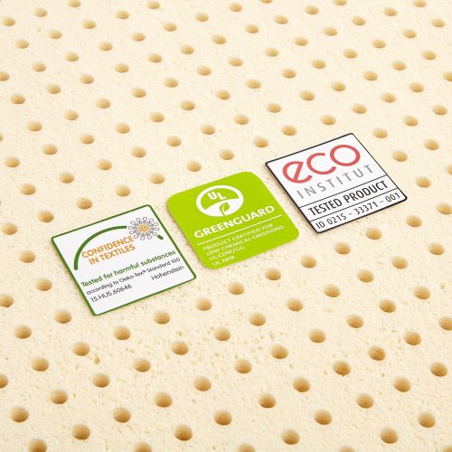  Sleep On Latex Pure Green 100% Natural Latex Mattress Topper - Soft - 3 Inch - Twin Size