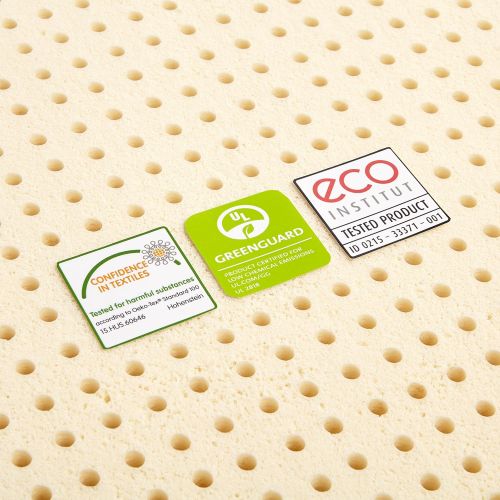  Sleep On Latex Pure Green 100% Natural Latex Mattress Topper - Soft - 2 Inch - Full Size