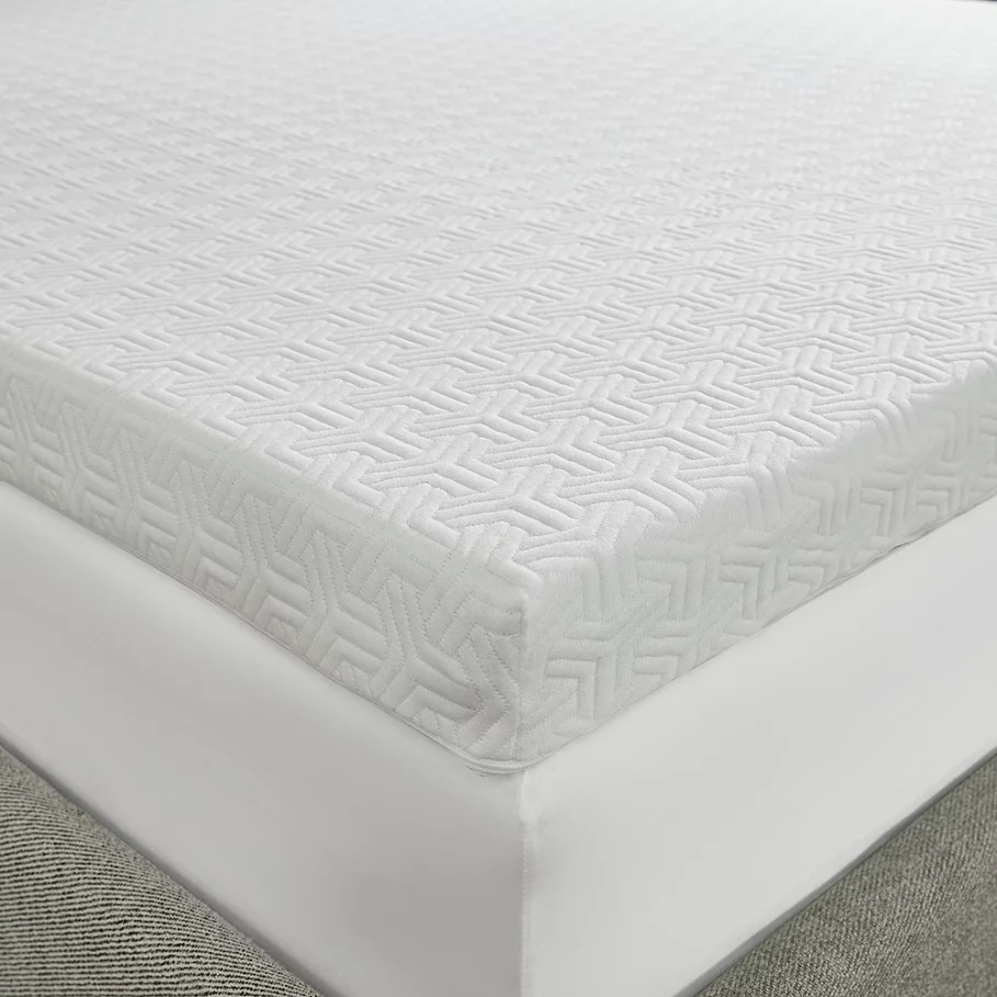 Sleep Philosophy Flexapedic 3-Inch Memory Foam Mattress Topper in White