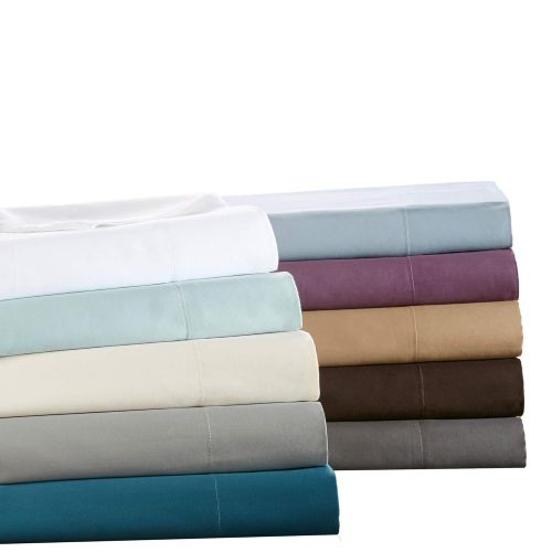  Sleep Philosophy 300TC Liquid King, Casual Silk Cotton, Teal Bed Set 4-Piece Include Flat, Fitted Sheet & 2 Pillowcases