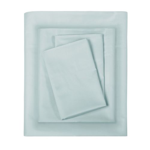  Sleep Philosophy SHET20-248 300TC Liquid Cotton Sheet Set Full Seafoam