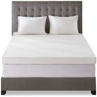 Sleep Philosophy Flexapedic Memory Foam Mattress Protector Cooling Bed Cover Full White
