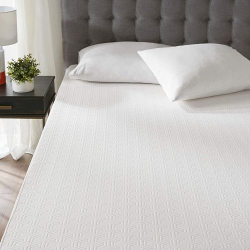  Sleep Philosophy Flexapedic Memory Foam Mattress Protector Cooling Bed Cover Full White