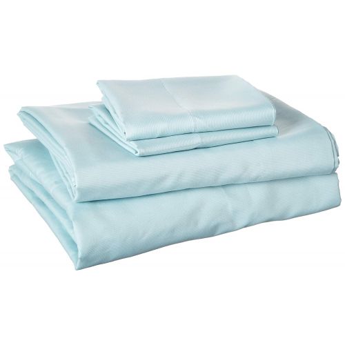  Sleep Philosophy Copper Touch Copper InfusedAnti-Bacterial Odor Reducing Wrinkle And Fade Resistant Hypollergenic Sheet Set Bedding, Queen Size, Aqua 4 Piece