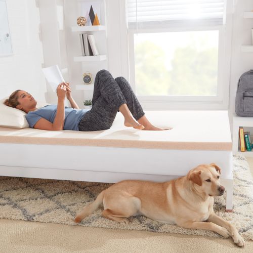  Sleep Studio CopperFresh 2-Inch DORM Gel Memory Foam Mattress Topper