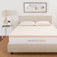 CopperFresh Gel Memory Foam Mattress Topper by Sleep Studio, Naturally Antimicrobial and Cool, Made in The USA  2-Inches, King Size