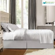 Sleep-Nest Hotel Quality 600 TC Natural Cotton King Size 1-Pcs Split Corner Bed Skirt 17 Inch Drop Length Easy Fit, Wrinkle & Fade Resistant, Silver Gray Solid
