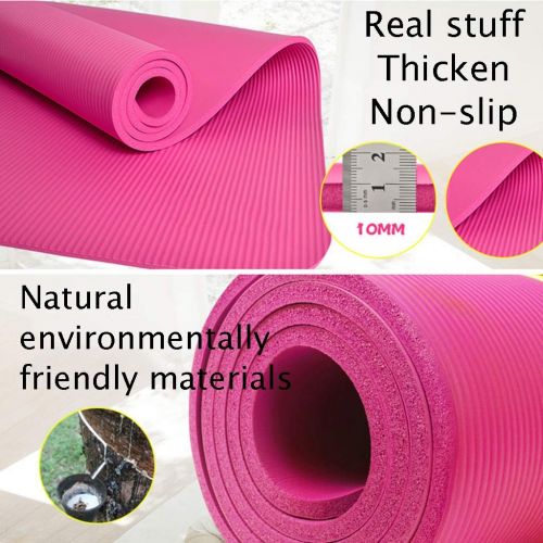  Sleeping Bags Sleeping bags Camping Quilt Outdoor Three Seasons Lengthen Widening High Density Yoga Mat Extra Thick Non Slip Fitness Cushion with Carrying Strap 200130cm 10mm/15mm Single Double