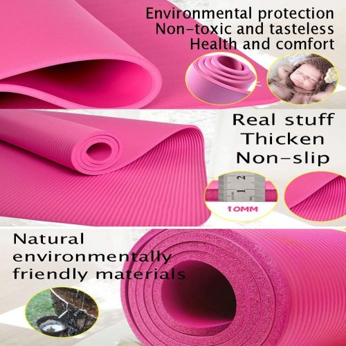  Sleeping Bags Sleeping bags Camping Quilt Outdoor Three Seasons Lengthen Widening High Density Yoga Mat Extra Thick Non Slip Fitness Cushion with Carrying Strap 200130cm 10mm/15mm Single Double