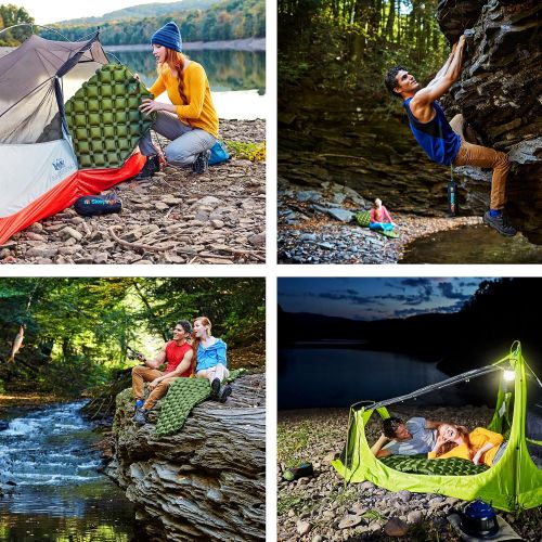  Sleepingo Camping Sleeping Pad - Mat, (Large), Ultralight 14.5 OZ, Best Sleeping Pads for Backpacking, Hiking Air Mattress - Lightweight, Inflatable & Compact, Camp Sleep Pad
