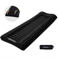 Sleepingo KingCamp Ultralight Comfortable Sleeping Pad 3.9 Inches Thick Mat with Attached Pillow Prevention of Rollover