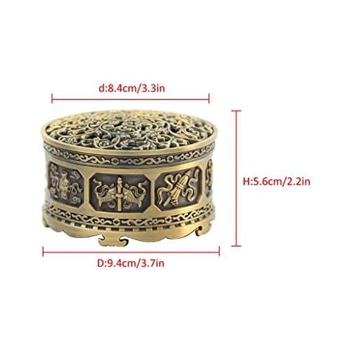  인센스스틱 sleeri Tibetan Incense Burner, Buddha Incense Burner, Small Size for Cone, Tower, Powder Incense, 2H/4H Coil Incense, Short Stick Incense, Yoga, Meditation, Home Decoration, Orname