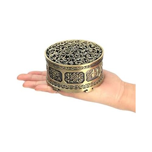  인센스스틱 sleeri Tibetan Incense Burner, Buddha Incense Burner, Small Size for Cone, Tower, Powder Incense, 2H/4H Coil Incense, Short Stick Incense, Yoga, Meditation, Home Decoration, Orname