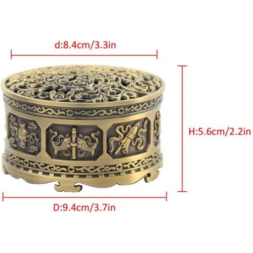  인센스스틱 sleeri Tibetan Incense Burner, Buddha Incense Burner, Small Size for Cone, Tower, Powder Incense, 2H/4H Coil Incense, Short Stick Incense, Yoga, Meditation, Home Decoration, Orname