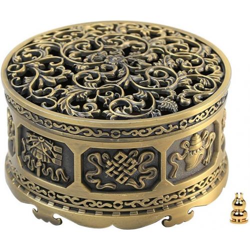  인센스스틱 sleeri Tibetan Incense Burner, Buddha Incense Burner, Small Size for Cone, Tower, Powder Incense, 2H/4H Coil Incense, Short Stick Incense, Yoga, Meditation, Home Decoration, Orname