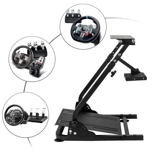  Slendor Racing Steering Wheel Stand for Logitech G920, G25, G27, G29 Wheel, Gaming Wheel Stand Driving Simulator Cockpit Pedal and Shifters Not Included.