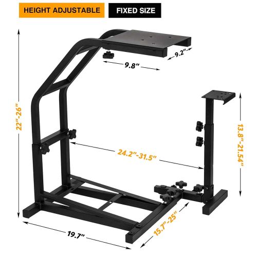  Slendor Racing Wheel Simulator Stand for Logitech G29, G27, G25, G920 Steering Gaming Wheel Stand Without Wheel and Pedals