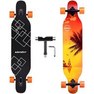 Slendor Longboard Skateboard 42 inch Drop Through Deck Complete Maple Cruiser Freestyle, Camber Concave