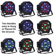 Slendor Dj Par Light LED 18x3W RGB Stage Lights - DMX Controlled Sound Activated 7 Modes Stage Effect Lighting for DJ Home Party Festival Dancing Bar Club Wedding Packing of 8