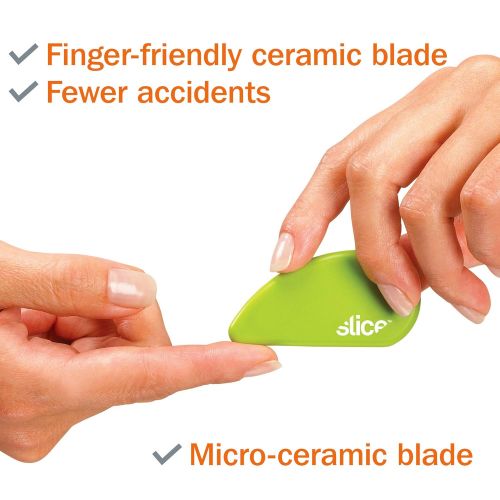  Slice 00100 Ceramic Blade Safety Cutter, Opens Clamshell Packaging, Coupon Cutter, Trim Photos, Scrapbooking, Fits Keychain