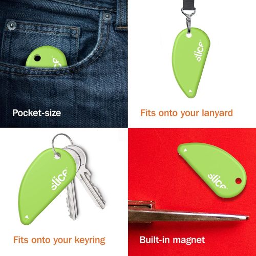  Slice 00100 Ceramic Blade Safety Cutter, Opens Clamshell Packaging, Coupon Cutter, Trim Photos, Scrapbooking, Fits Keychain