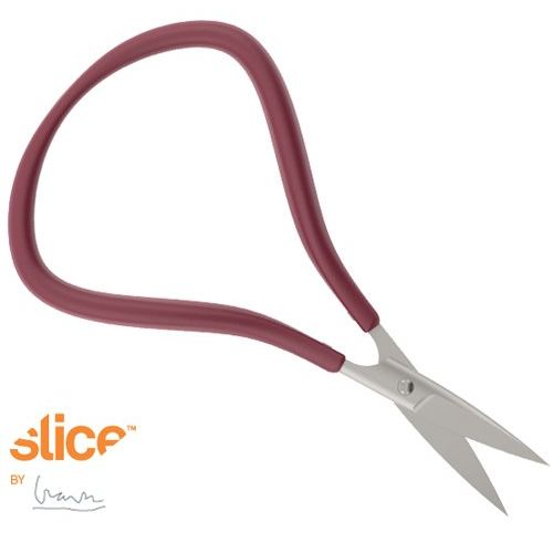  Slice 10446 Precision Scissors, Wide Tip, Spring Action Handles, Good for Arthritic Hands, Red, 6 Pack