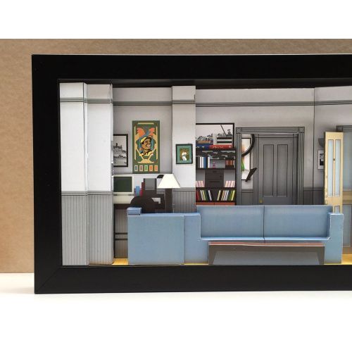  Slick Artwork Seinfeld Apartment set shadowbox diorama - memorabilia picture art collector gift