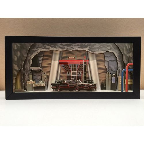  Slick Artwork Batman Batcave interior shadowbox diorama - memorabilia picture art collector gift