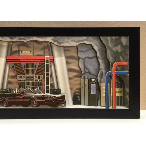  Slick Artwork Batman Batcave interior shadowbox diorama - memorabilia picture art collector gift